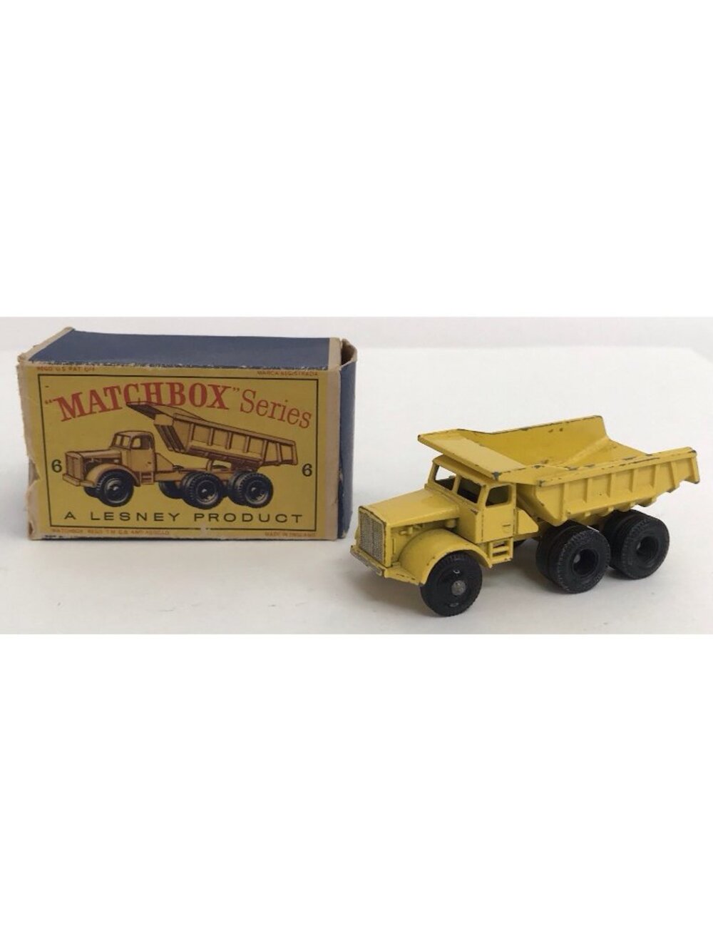 Vtg Matchbox Lesney EUCLID QUARRY TRUCK No. 6 & Original Box Made in England